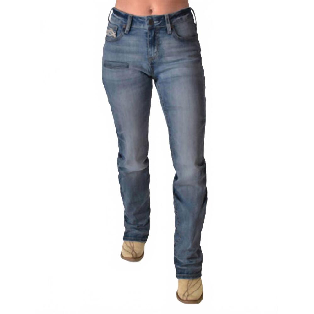 NEW COWGIRL TUFF women's slay jeans in medium indigo wash